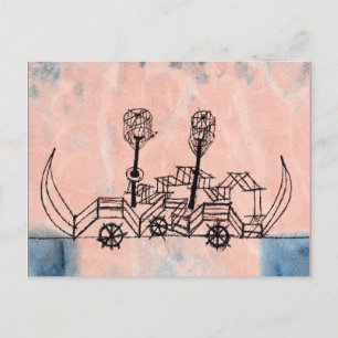 Cartão Postal Klee - Velha Steamboat, abstrato art
