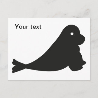 Cartão Postal Kleine süße Robbe