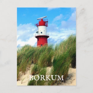Cartão Postal Kleiner Lighthouse, Borkum, East Frisia, Alemanha