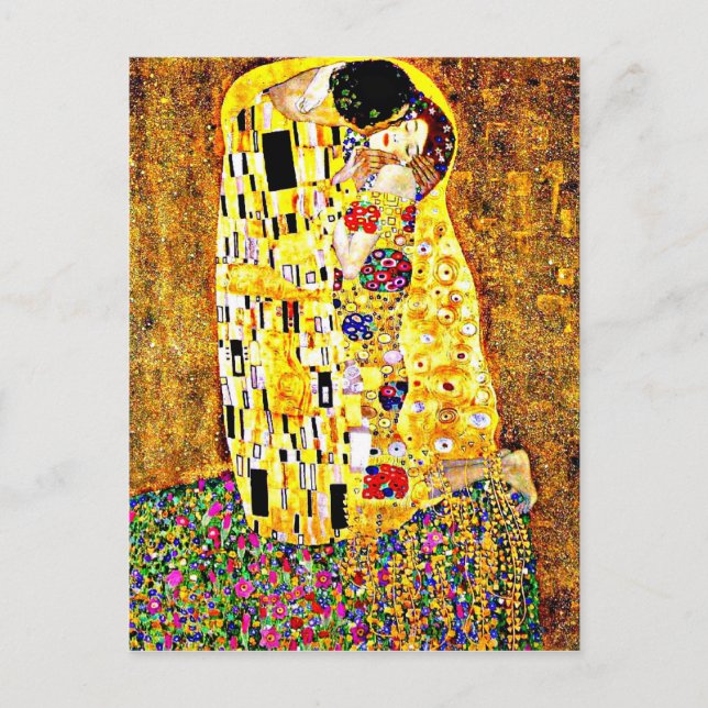 Cartão Postal Klimt - O Beijo (Frente)