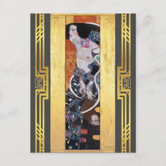 Cartão Postal Klimt Restaurou Judith II Salome Art Nouveau