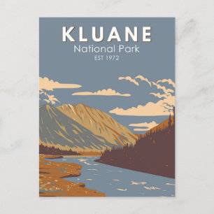 Cartão Postal Kluane National Park Ainda Brook Canadá Viagem Art