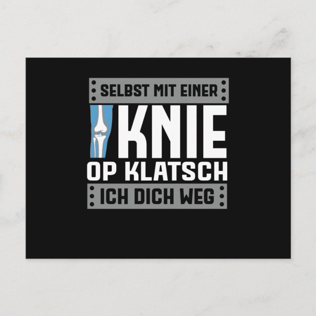 Cartão Postal Knieersetzung - Selbst Mit Einer Knie (Frente)