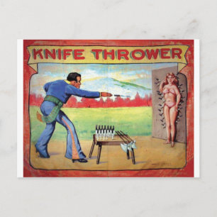 Cartão Postal Knife Thrower