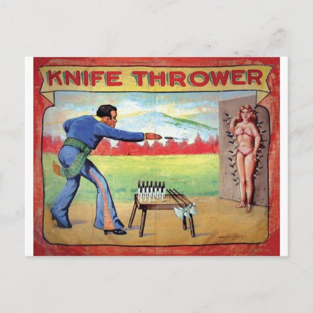 Cartão Postal Knife Thrower (Frente)