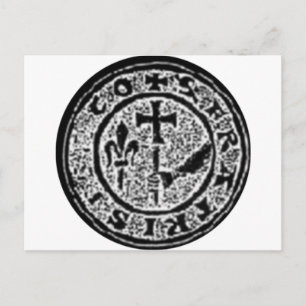 Cartão Postal Knights Templar Seal #2