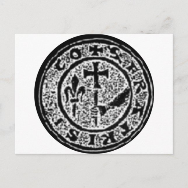 Cartão Postal Knights Templar Seal #2 (Frente)