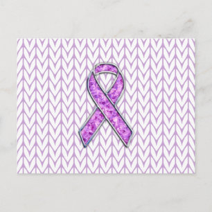 Cartão Postal Knit de Sensibilização do Friso Rosa de Estilo Cri