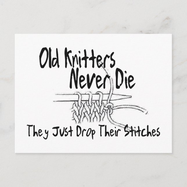 Cartão Postal Knitters velhos (Frente)