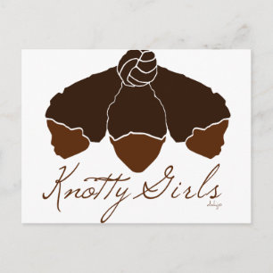 Cartão Postal Knotty Girls Hair Atingido Em Um Nó