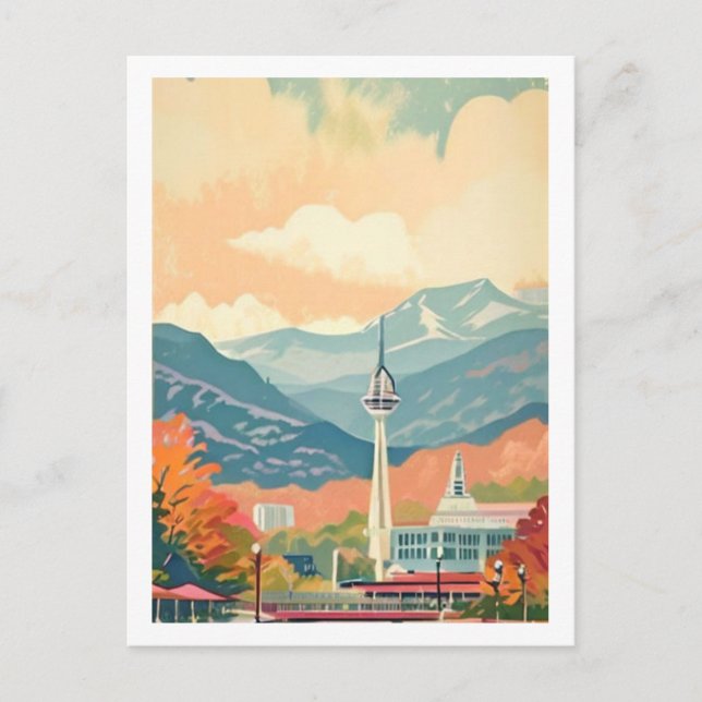 Cartão Postal Knoxville, pintura Watercolor do Tennessee (Frente)