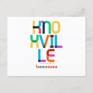 Cartão Postal Knoxville Tennessee Meados do Século, Arte Pop,