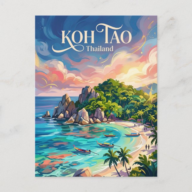Cartão Postal Ko Tao Tailândia (Frente)
