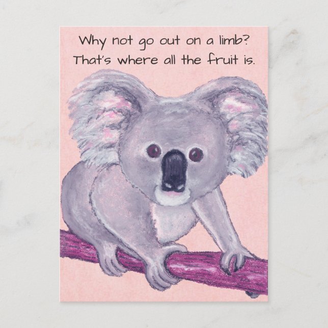 Cartão Postal Koala Bear~Saída em um Limb (Frente)