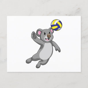 Cartão Postal Koala como jogador de voleibol