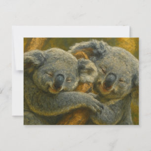 Cartão Postal Koala Embrace - Tender Wildlife Momento