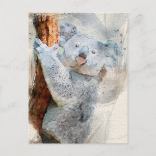 Cartão postal Koala Watercolor 2022