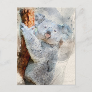 Cartão postal Koala Watercolor 2022