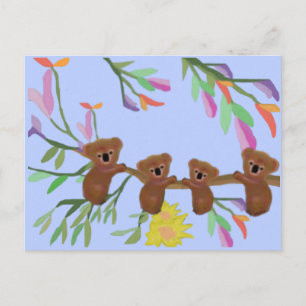 Cartão Postal Koalas Saindo