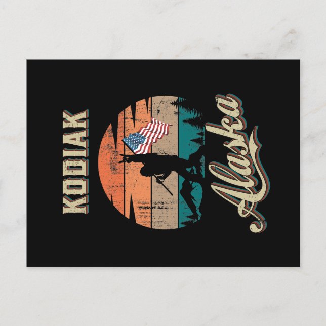 Cartão Postal Kodiak Alaska (Frente)