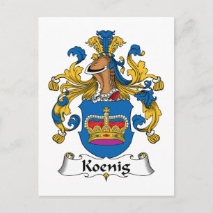 Cartão Postal Koenig Family Crest