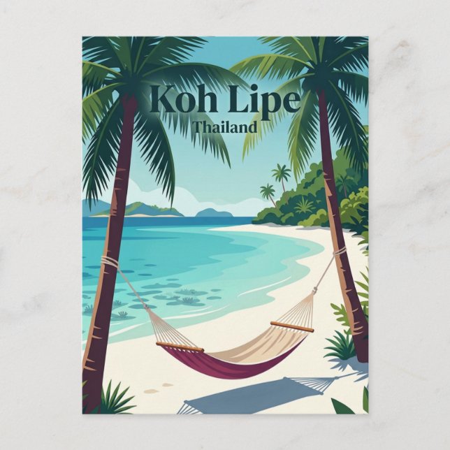 Cartão Postal Koh Lipe Tailândia (Frente)