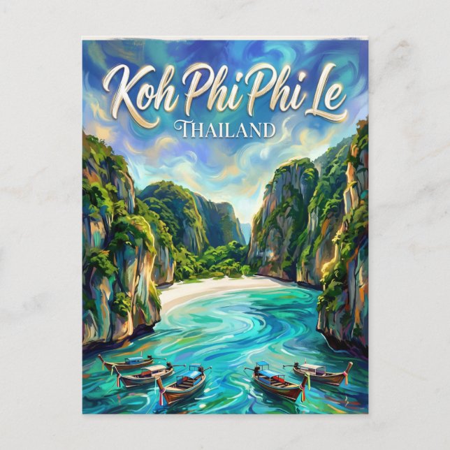Cartão Postal Koh Phi Phi Le Tailândia (Frente)