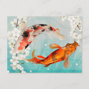 Cartão Postal Koi Fish