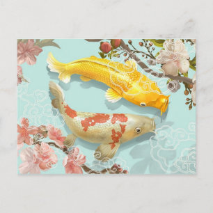 Cartão Postal Koi Fish