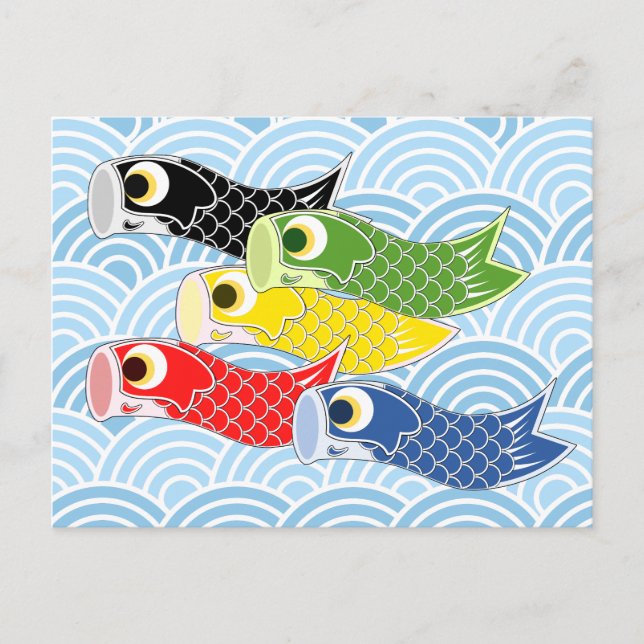 Cartão Postal Koinobori (Frente)