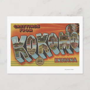 Cartão Postal Kokomo, Indiana - Cenas Grandes
