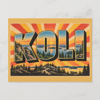 Cartão Postal Koli Lake Cliffs Vintage Travel Art