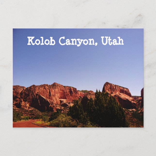 Cartão Postal Kolob Canyon, Cartaz de Utah - Belo Paisagem (Frente)