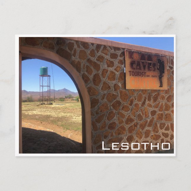 Cartão Postal kome cavernas lesotho (Frente)