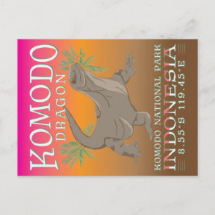 CARTÃO POSTAL KOMODO DRAGON - O MAIOR LAGARRO.