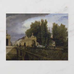 Cartão Postal Konigsbrucke sobre Konigsstrasse, Berlim, 1835
