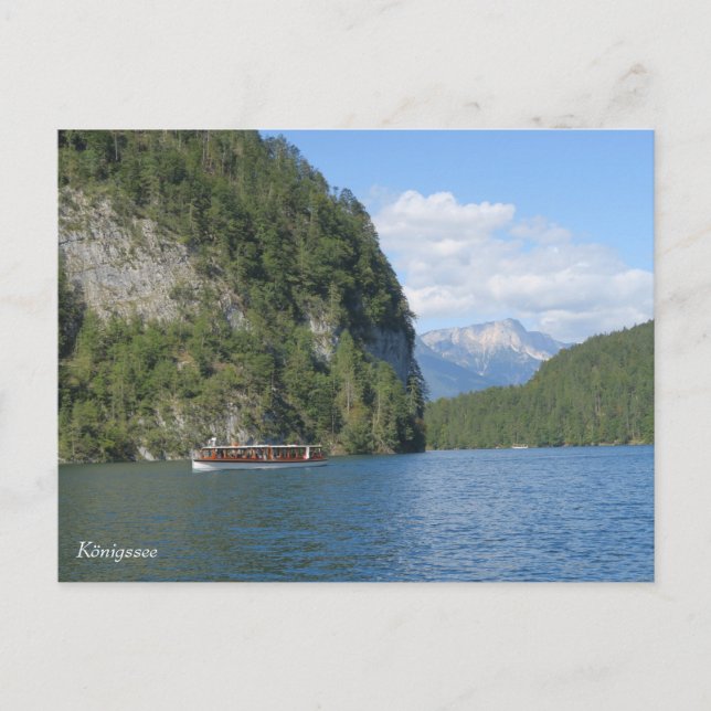 Cartão Postal Königssee Alpes da Baviera (Frente)