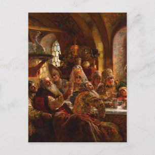 Cartão Postal Konstantin Makovsky - Um Banquete Boyar