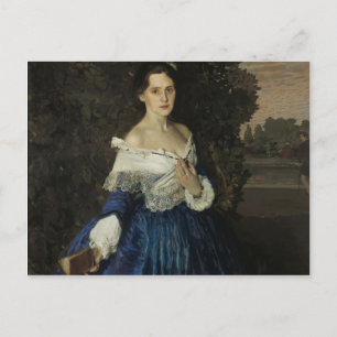 Cartão Postal Konstantin Somov-Retrato de Yelizaveta Martynova