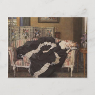 Cartão Postal Konstantin Somov - Uma Mulher Dormindo