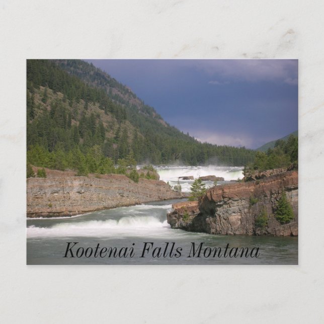 Cartão postal Kootenai Falls Montana (Frente)