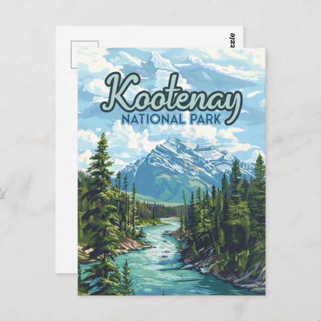Cartão Postal Kootenay National Park Canadá British Columbia (Frente/Verso)