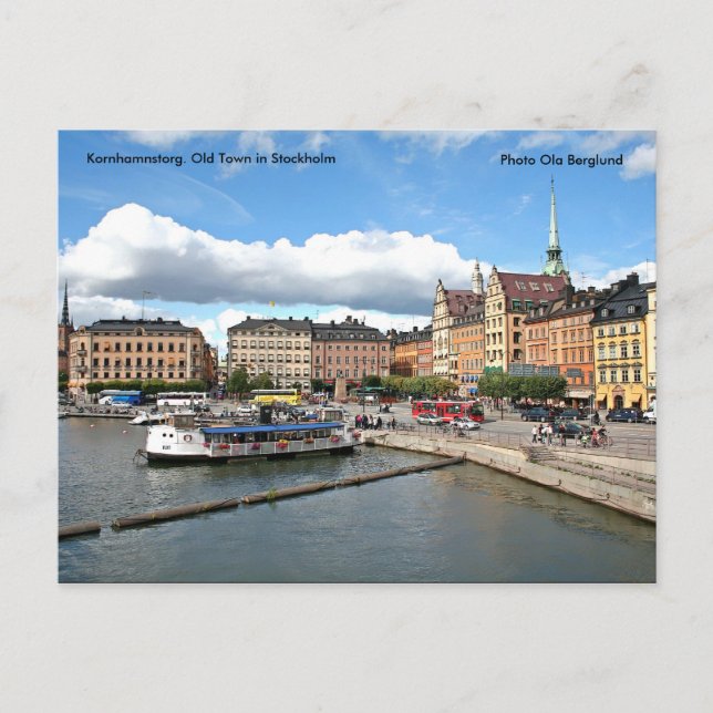 Cartão Postal Kornhamnstorg. Cidade Antiga em estoque... (Frente)