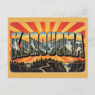 Cartão Postal Korouoma Canyon Frozen Waterfalls Vintage Travel A