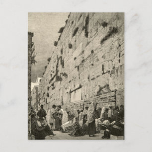 Cartão Postal Kotel Western Wailing Wall Buraq Jerusalem Vintage