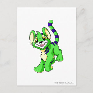 Cartão Postal Kougra Green