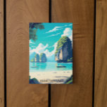 Cartão Postal Krabi Thailand Beach Paradise Viagem<br><div class="desc">Cartaz bonito e tropical Krabi Tailândia mostrando a incrível e única paisagem e paisagem do destino da viagem asiática com suas praias de tirar o fôlego. viagem de souvenir excelente e ideia de presente para cada turista. Faça seu próprio e compre agora.</div>
