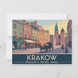 Cartão Postal Krakow Polônia