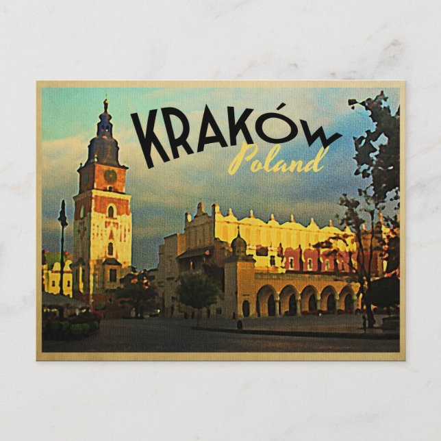 Cartão Postal Krakow Polônia (Frente)