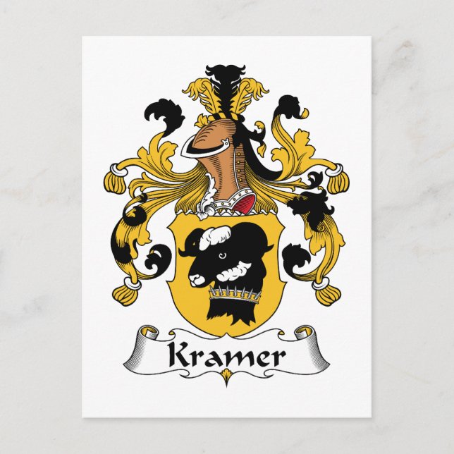 Cartão Postal Kramer Family Crest (Frente)